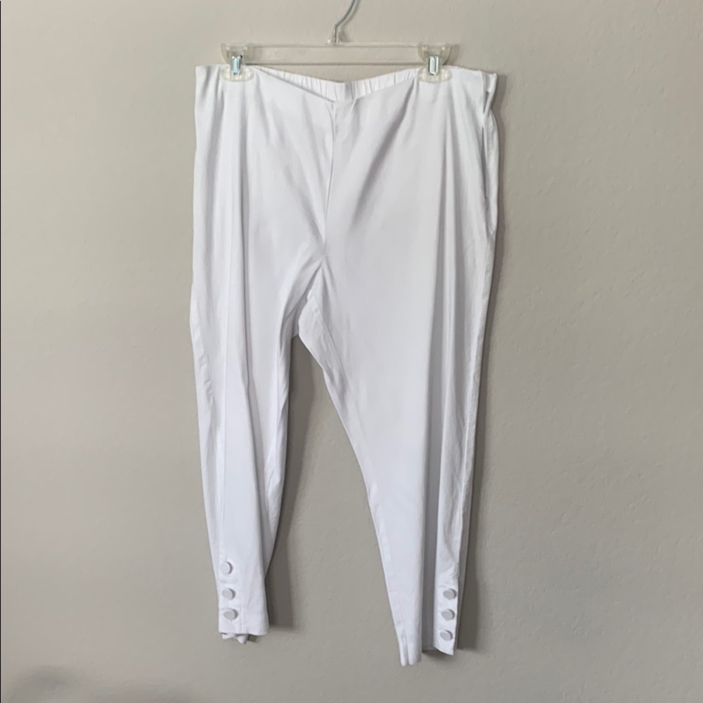 J. Jill White Dress Pants with Slim Tapered Leg